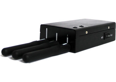3 Antenna 2.4W Portable Cell Phone Jammer GPS / WIFI / 2G / 3G With Car Charge