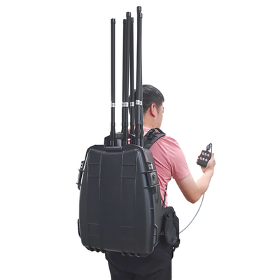 2000M लंबी दूरी का ग्लोनास गैलीलियो जीपीएस 2.4G 5.2G 5.8G एफपीवी ड्रोन यूएवी सिग्नल बैकपैक जैमर