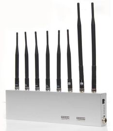 VHF / UHF GPS सिग्नल जैमर 2G 3G Wifi 34dBm 8 एंटेना के साथ